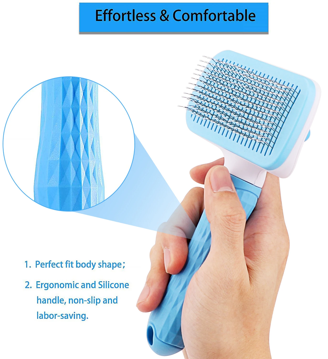 Dog Hair Remover Brush Cat Hair Grooming and Care Comb for Long Hair Dog Pet Removes Hairs Cleaning Bath Brush Pet Supplies