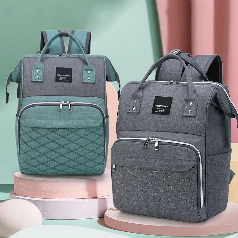 Mommy Diaper Bags Baby Stroller Hanging Bag Mother Large Capacity Nappy Backpacks with Changing Mat Convenient Nursing 240624