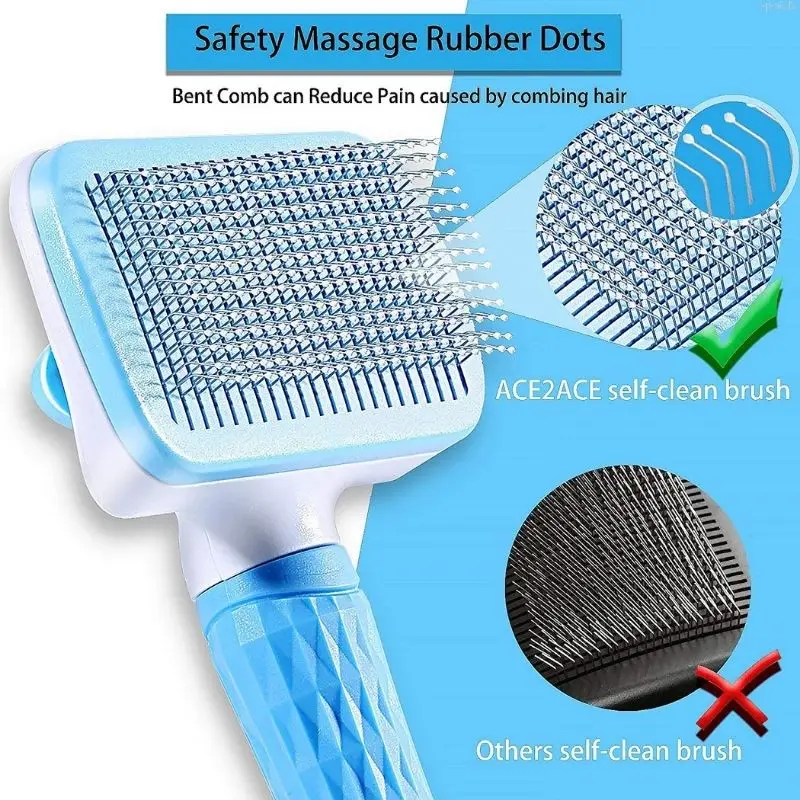 Dog Hair Remover Brush Cat Hair Grooming and Care Comb for Long Hair Dog Pet Removes Hairs Cleaning Bath Brush Pet Supplies