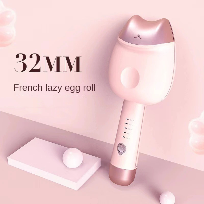 32mm Cat Ear 2 Barrels Ceramic Curling Irons Egg Rolls Hair Curler For Perm Mini Hair Crimper Curling Hair Styling Tools