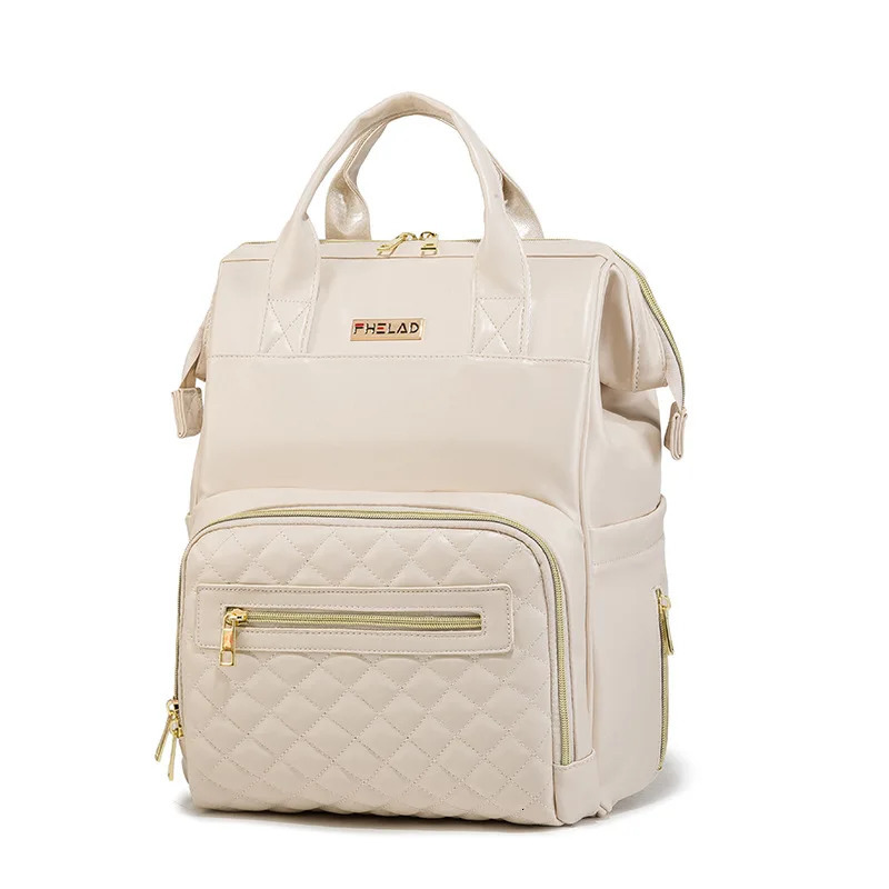 PU Mummy Bag Multifunction Upgrade Fashion Multifunction Large Capacity Maternity Package Mummy Foreskin Backpack Stroller 240618