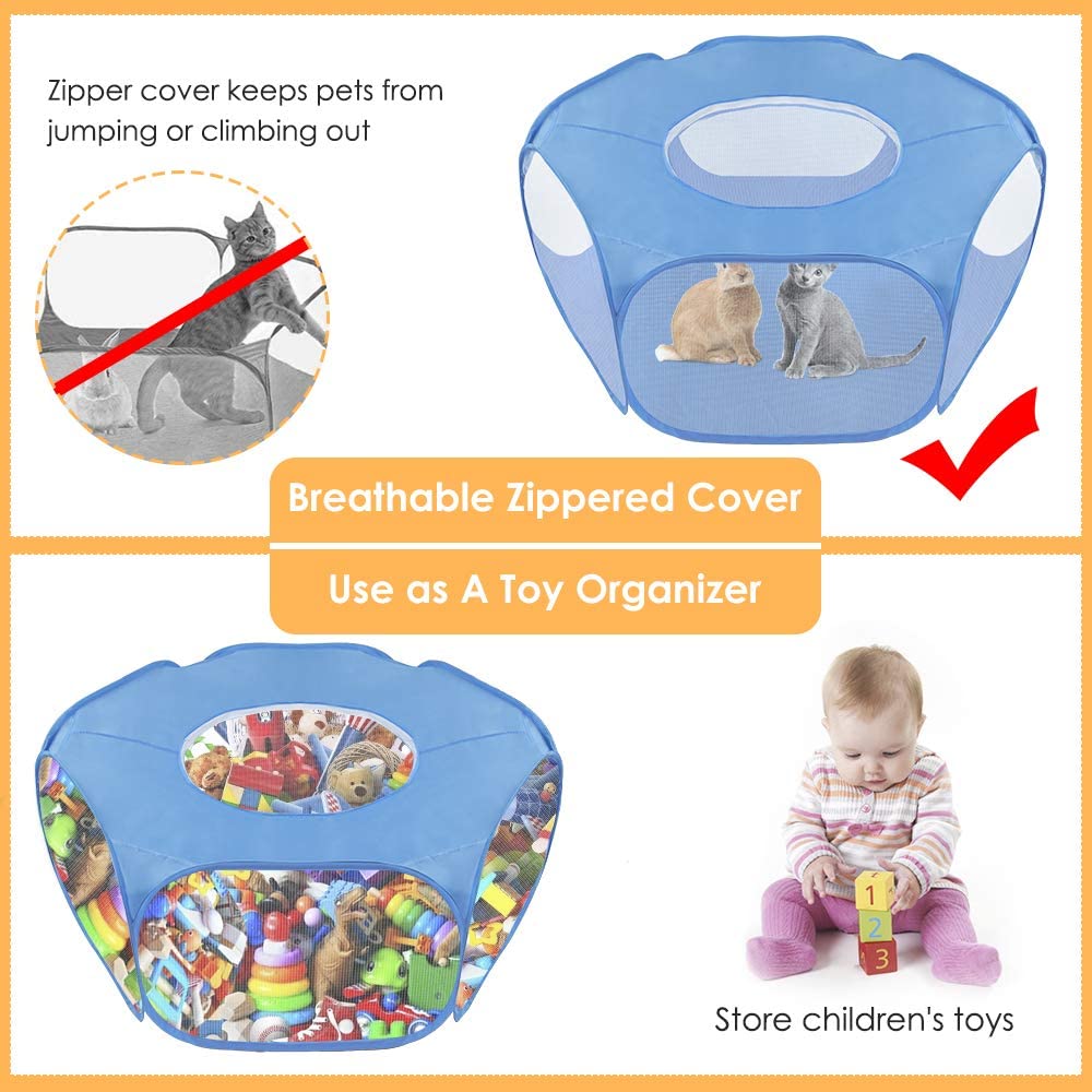 2 In 1 Portable Folding Travel Pet Dog House Playpen Multi-functionable Cage Outdoor Pet Carrier Bag Tent