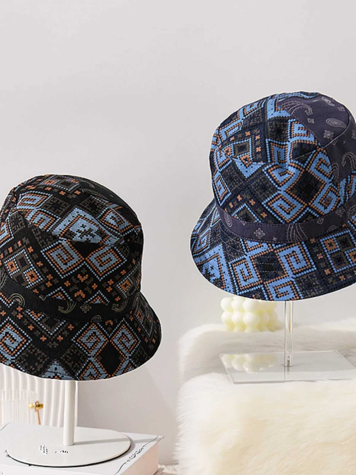 Wide Brim Hats Bucket Hats Hat Female 2024 Spring Korean Version New Niche Design Washbasin Hat Summer UV Protection Sun Bucket Hat