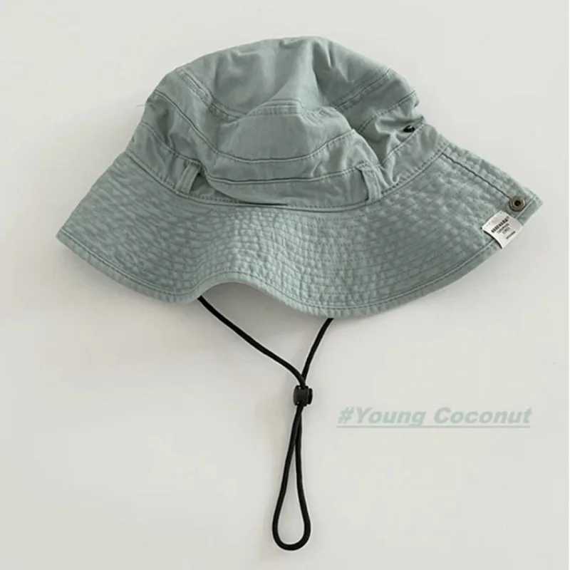 Wide Brim Hats Bucket Hats High Quality Retro Tooling Washed Cotton Old Sticker Bucket Hat Spring Summer Japanese Casual Versatile Sunshade Basin Hat