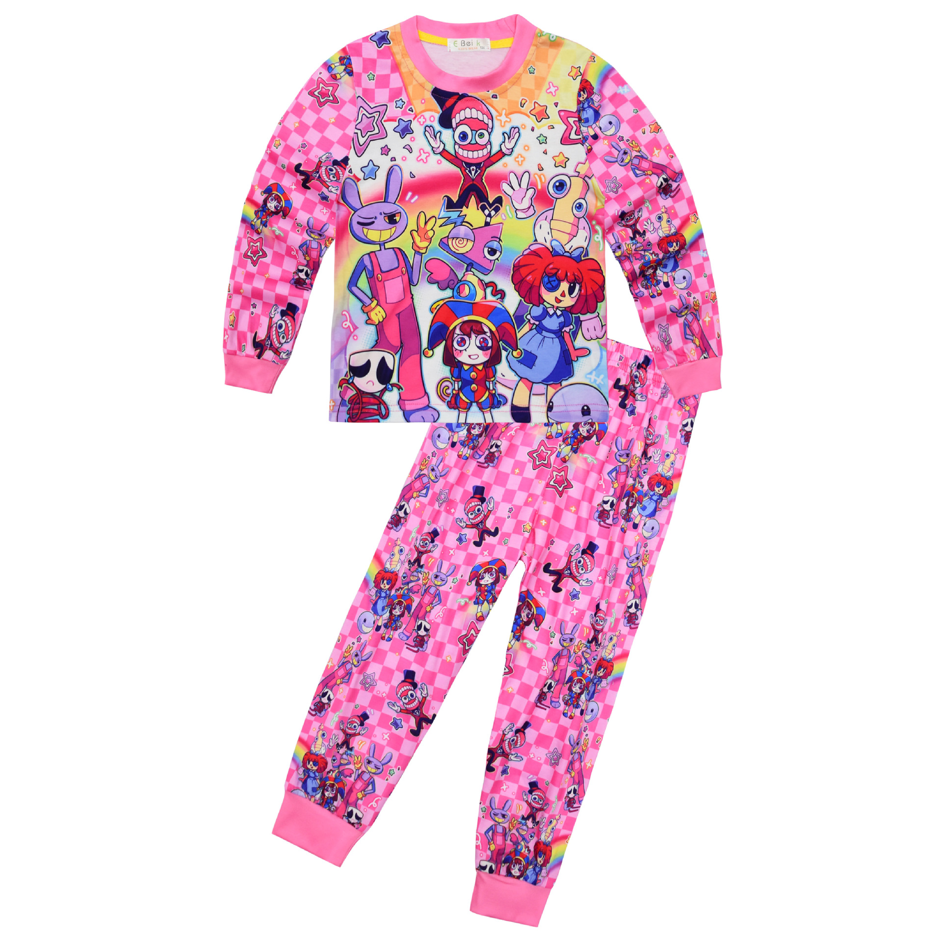 The Amazing Digital Circus Pajamas Boys Girl Top+Pant Sets Kids Pomni and Jax Clothes Set Toddler Clothing Baby Clothes