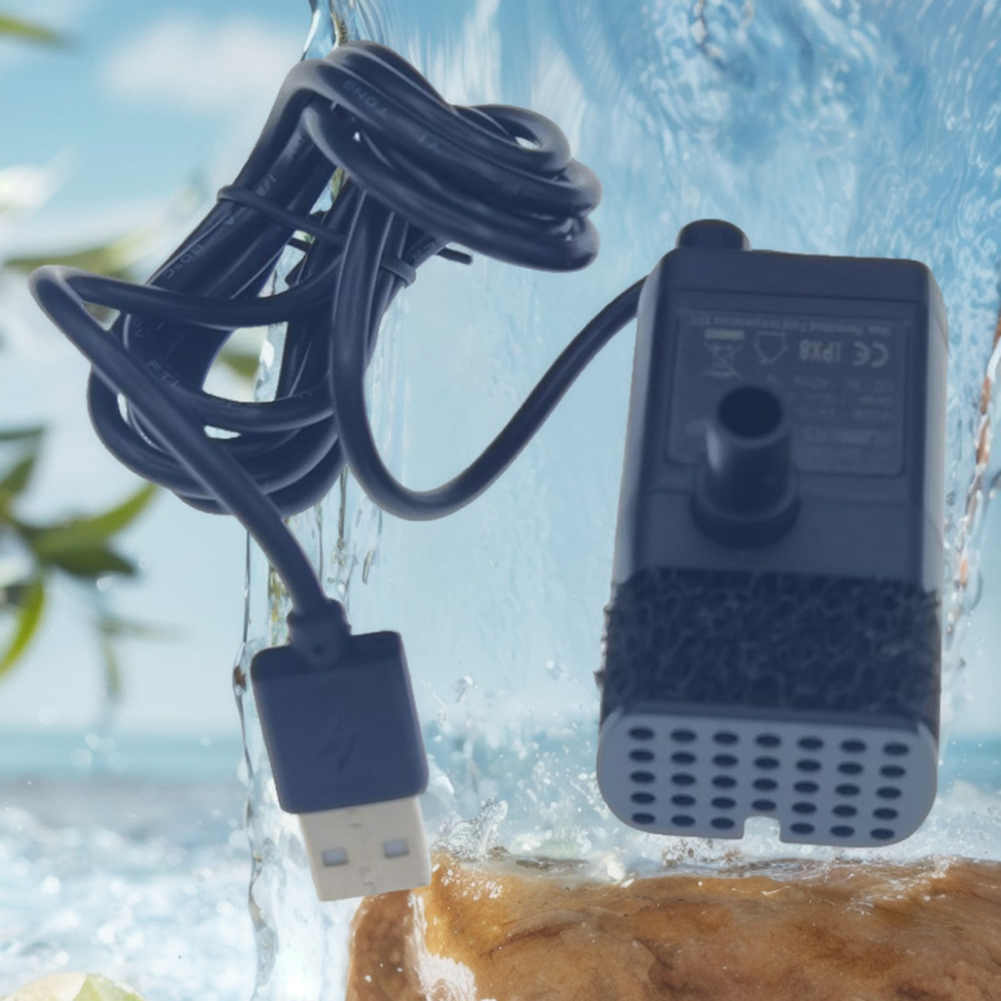 5V Water Pumps Filter Low Noise Brushless Motor Pump Aquarium Pump For Pet DIY Mini Aquarium 200L/H