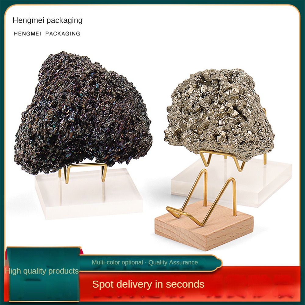 Small Stone Ornament Transparent For Crystal Minerals Ores Agate Rocks Fashionable Stable High Quality Home Organizer 2 Size