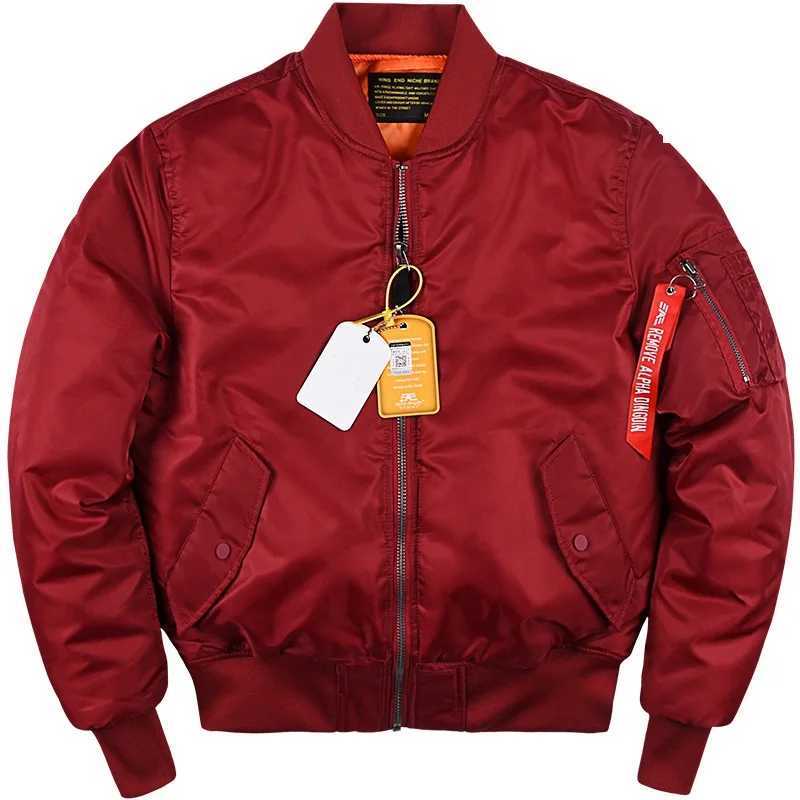 Men's Jackets New Alpha Martin Winter Autumn MA1 Bomber Jacket Mens Thick Military Tactical Paddle Coat Pilot Baseball Jacket J241105