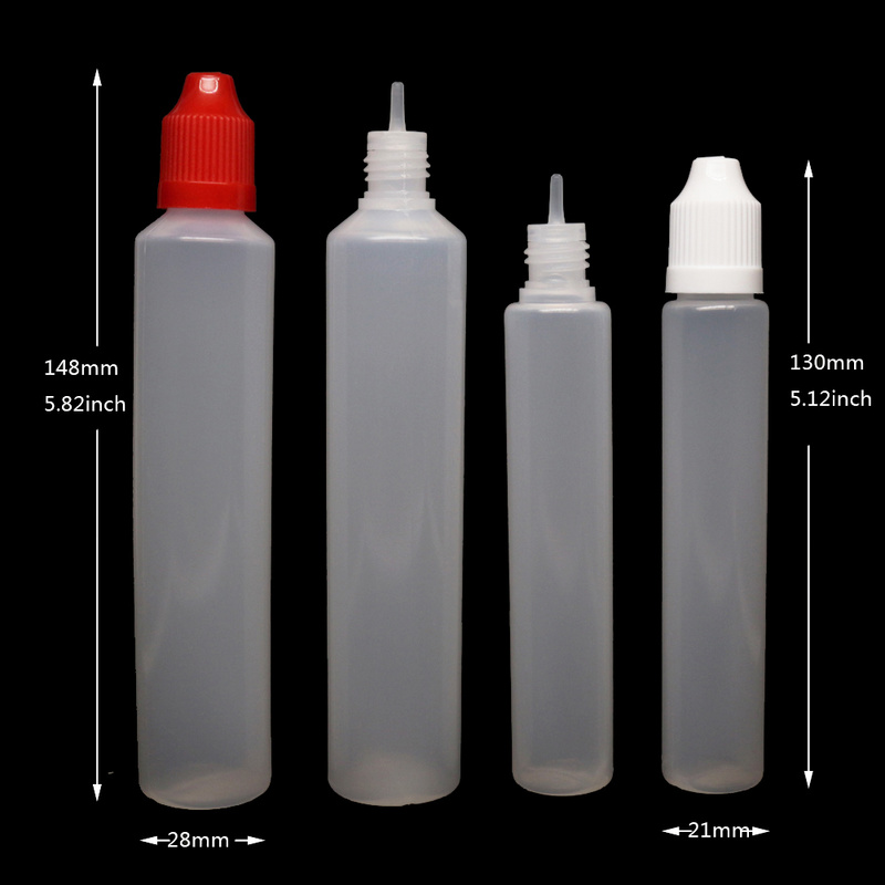 LDPE 20PCS/lot 30/60ML Empty Drooper Bottle With Childproof Cap Plastic Dropper Bottle Pen Style Eye E-liquid Bottle With Funnel