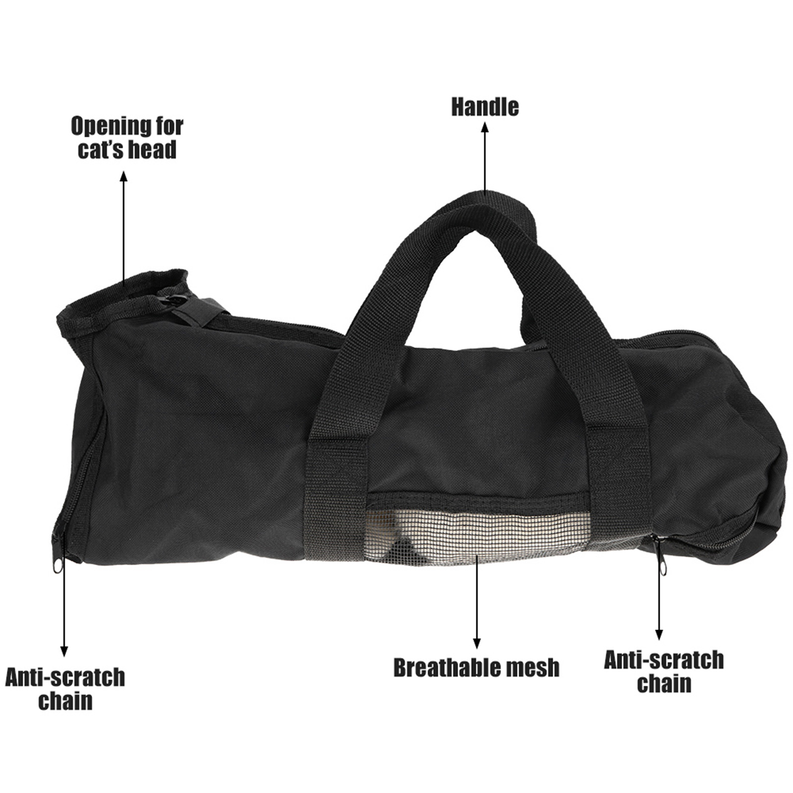 Portable Cat Bag Multifunctional Cat Restraint Travel Bag For Grooming Cleaning