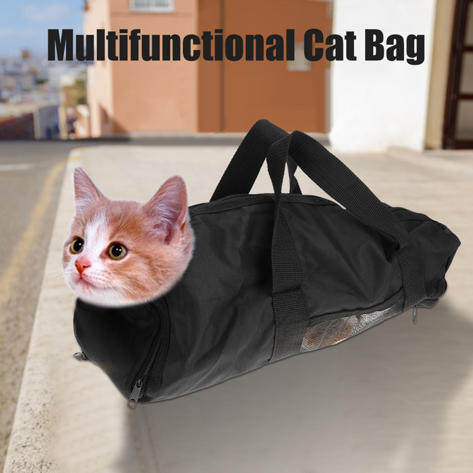 Portable Cat Bag Multifunctional Cat Restraint Travel Bag For Grooming Cleaning