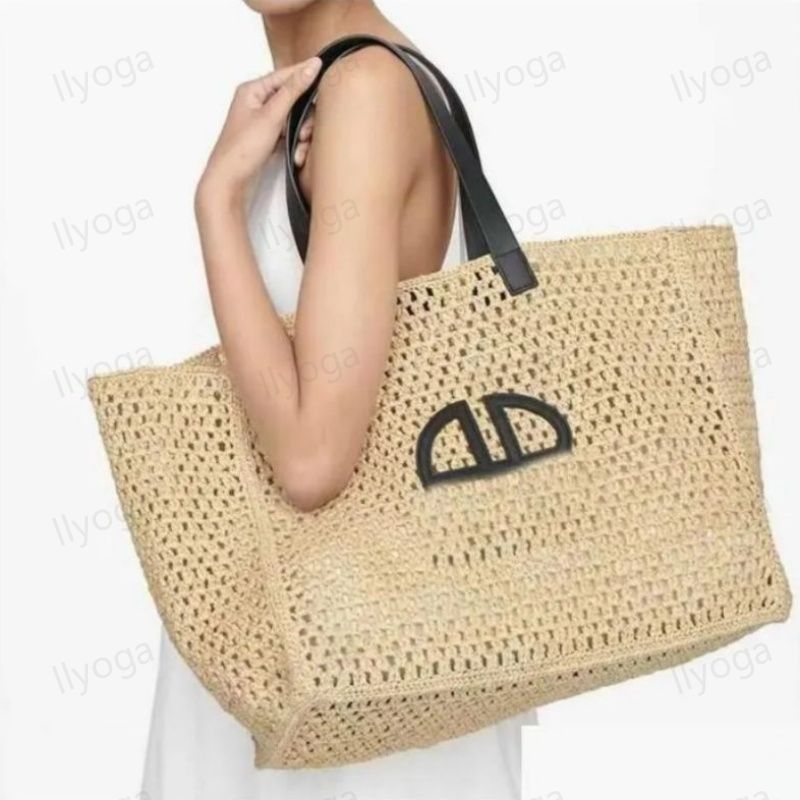 Outdoor Straw Beach Bags Designer Large Capacity Tote Canvas Shoder Beach Bag Shop Bags Drop Delivery Sports Outdoors