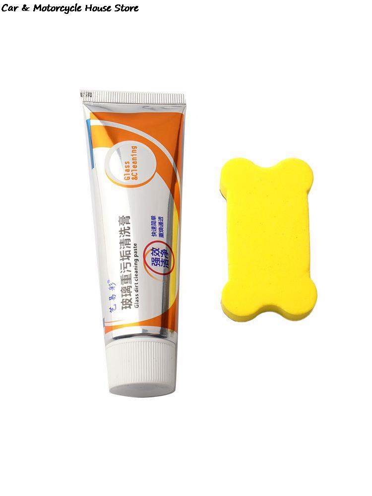 50g Auto Car Glass Polishing Glass Oil Film Removing Paste Clean Polish Paste for Bathroom Window Front Windshield Agent Tools