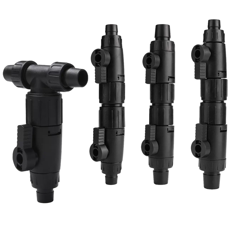 12/16mm Double Tap Quick Release Connector Fish Tank Hose Pipe 3-Way Valve Aquarium Filter Connector Aquarium Accessories