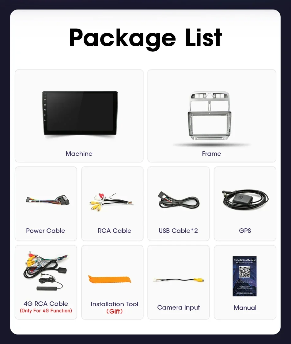 JMCQ 9" Android 12 For Peugeot 307 307CC 307SW 2002 2003 - 2012 2013 Car Radio 2Din Multimedia Player Head Unit Navi GPS Carplay