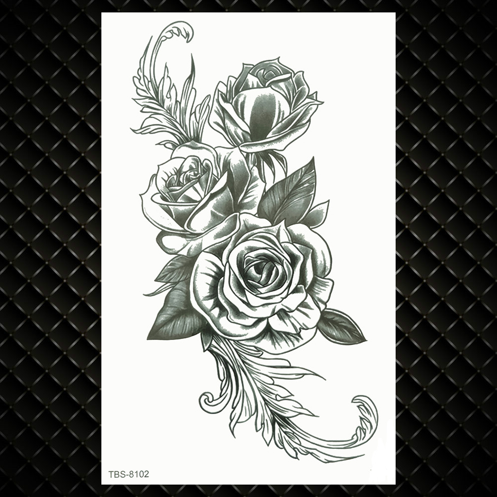 Dreamcatcher Henna Wolf Temporary Tattoos For Men Women Triangle Watercolor Coyote Tattoo Body Art Arm Chest Sketch Fake Tattoos