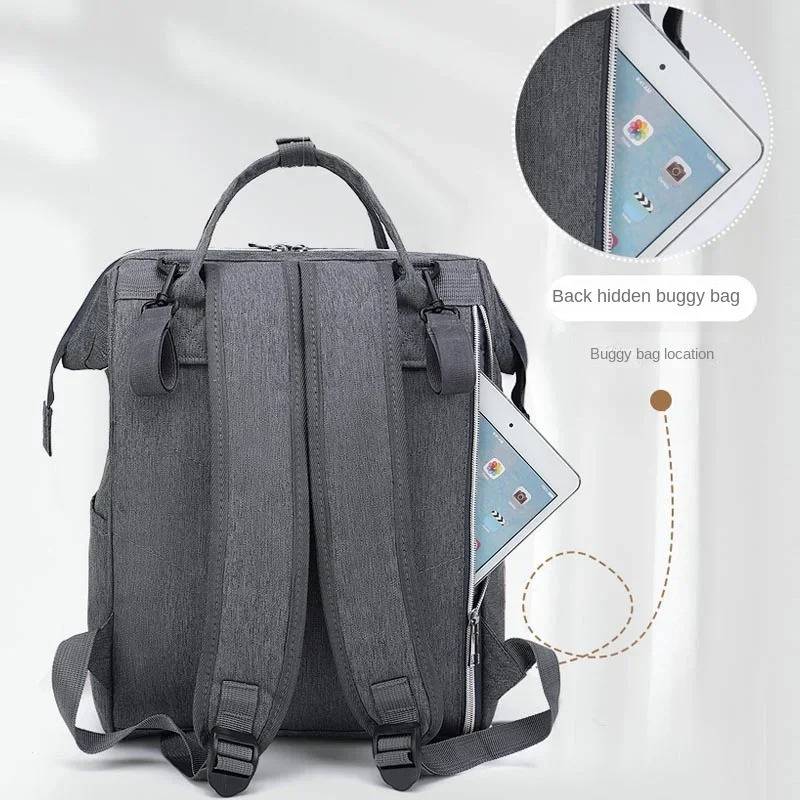 Mommy Diaper Bags Baby Stroller Hanging Bag Mother Large Capacity Nappy Backpacks with Changing Mat Convenient Nursing 240624