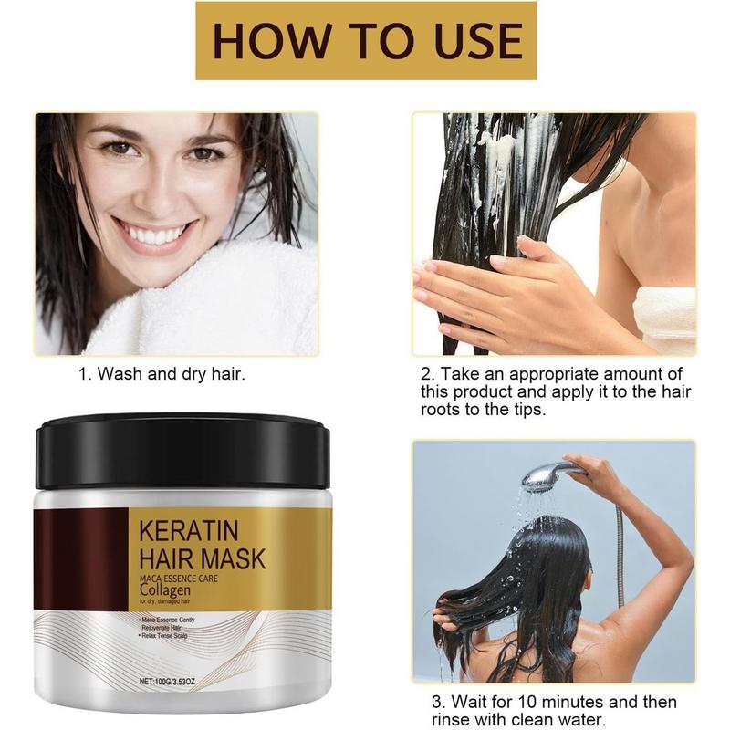 100g Moisturizing Hair Mask Deep Moisturizing Nourishing Repair Hair Mask Frizz Control Hair Conditioner for Damaged Hair