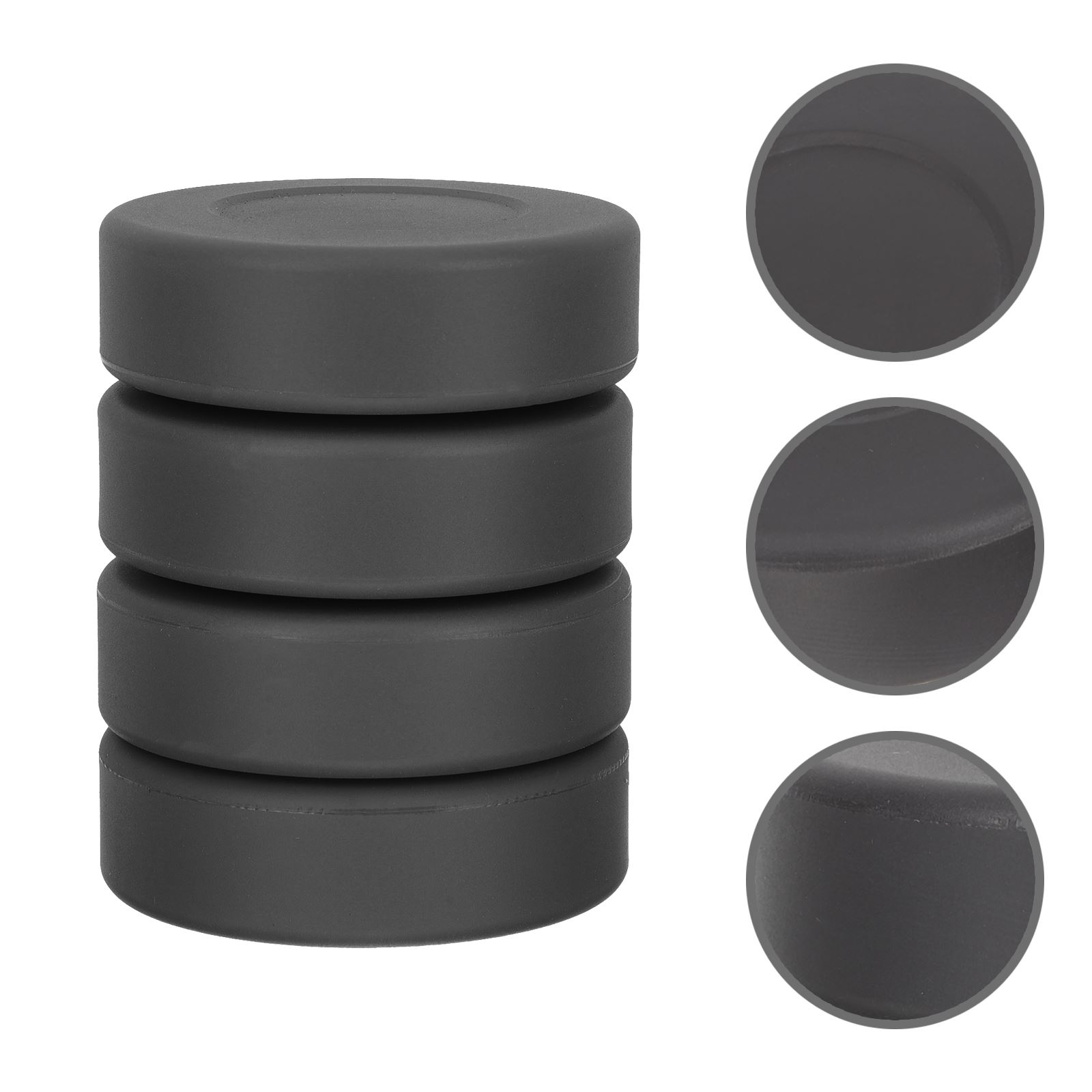 4pcs Professional Ice Hockey Puck Rubber Hockey Puck Ice Hockey Practicing Supplies Daily Training Game Florball Sport Accessory