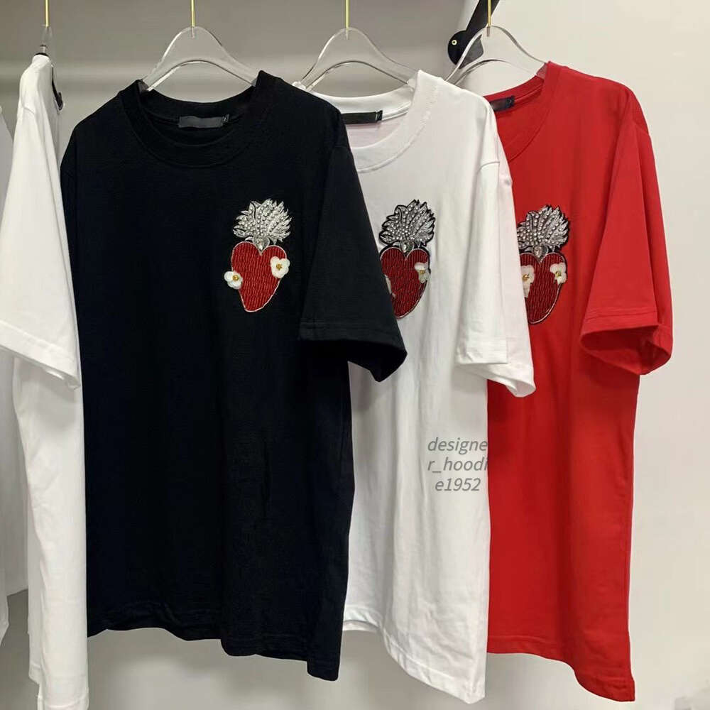 Sequin embroidery short sleeve tshirts fashion sweatshirt designer t shirt womens y2k tank tops women top quality cotton vest luxury clothing