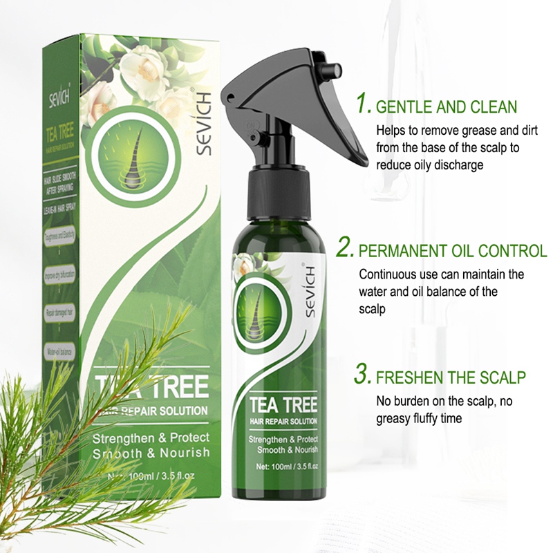 Sevich 100ml Tea Tree Hair Smoothing Spray Deeply Nourishing Hair Natural Moisturing Hair Spray For Dry Hair Treatment