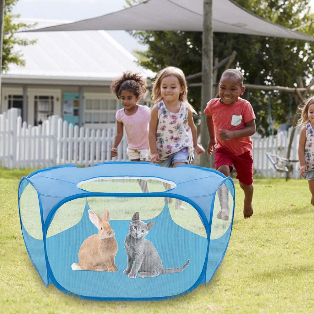 2 In 1 Portable Folding Travel Pet Dog House Playpen Multi-functionable Cage Outdoor Pet Carrier Bag Tent