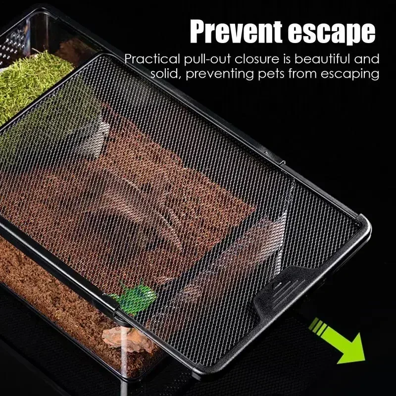 Reptile Feeding Boxs Transparent Amphibian Insect Reptile Breeding Box Ventilated Hatching Container Reptile Terrarium Tanks