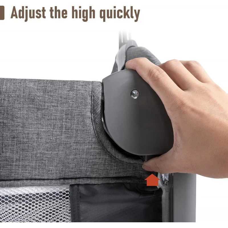 Baby Cribs 5 in 1 Baby CribBassinet Bedside Cribs Pack and Play with Changing Table Portable Travel Playpen WX