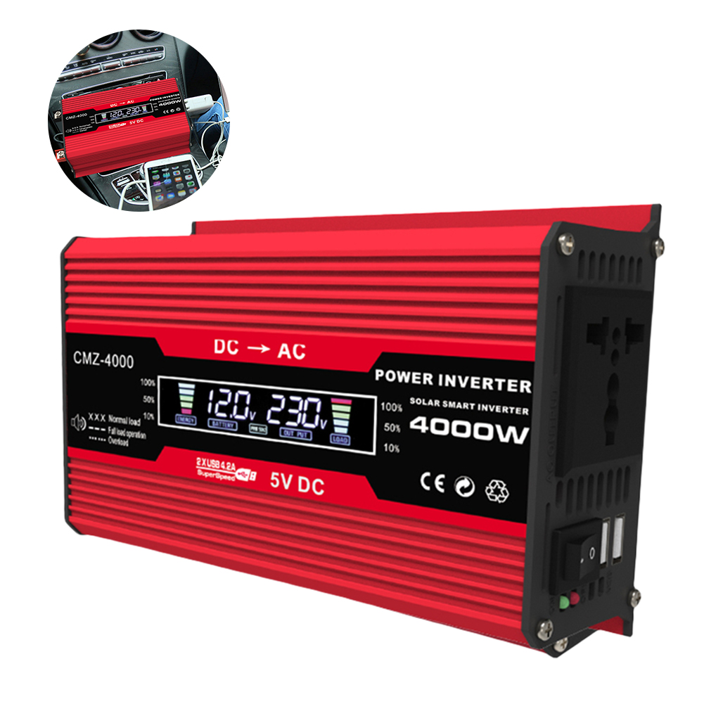 Solar Power System Power Inverter 18W Solar Panel Battery Charge Controller DC 12V To 110V/220V Solar Inverter Kit LCD Display