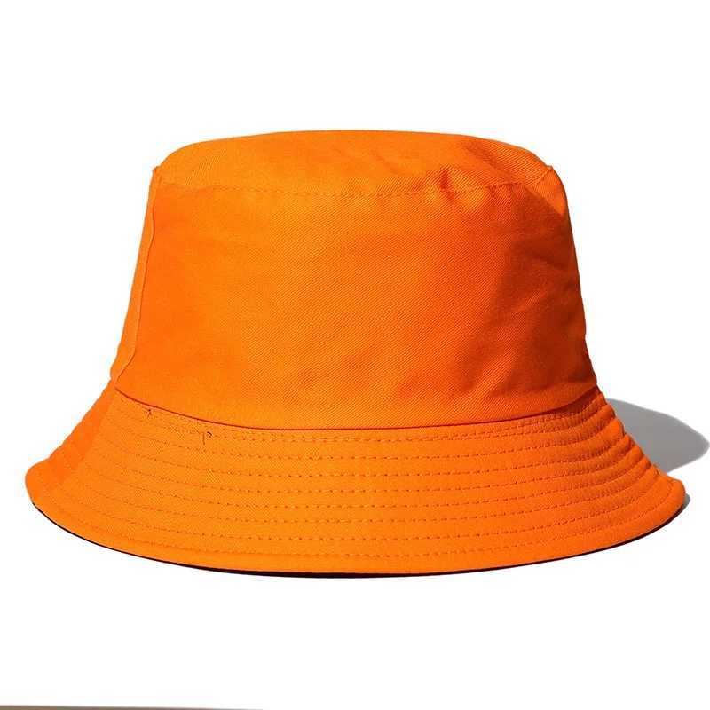Wide Brim Hats Bucket Hats Printing Summer Parent-child New Sunscreen Unisex Cotton Pure Color Double Side Wear Fisherman Bucket Hat Womens ZZ-251