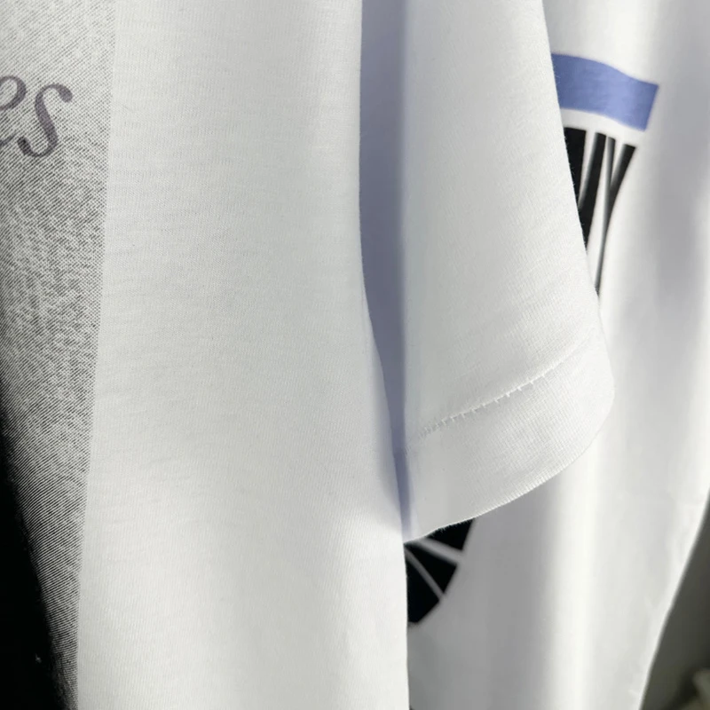 Heavy Fabric Pattern Print T-Shirt Men Women White T Shirts