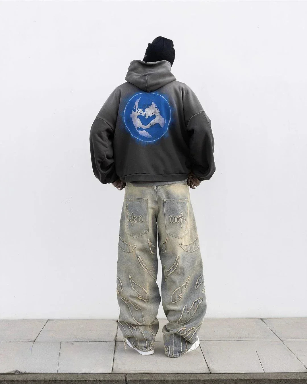 Selling Vintage Baggy Y2k Jeans Harajuku Embroidered Denim Ripped Raw Edge Trousers Men Women Hip Hop Punk Casual Pants 240619