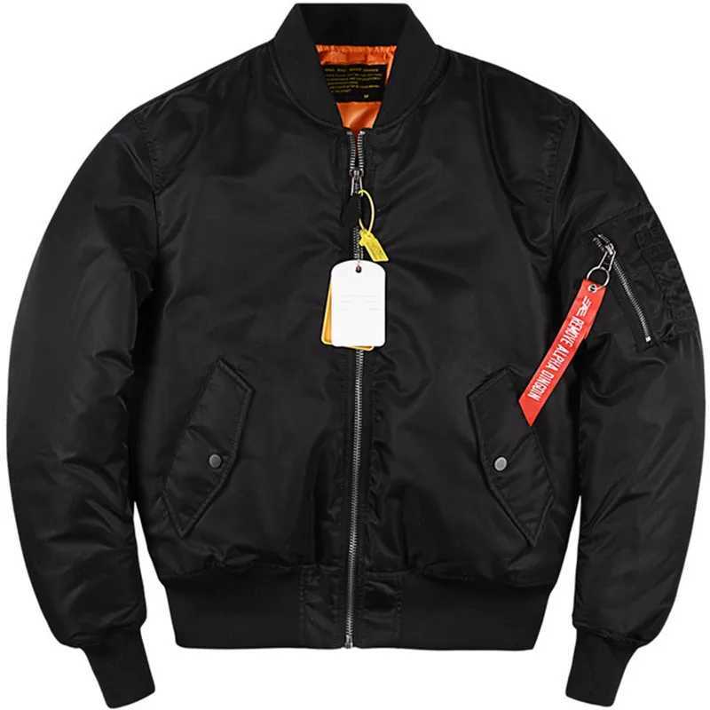 Men's Jackets New Alpha Martin Winter Autumn MA1 Bomber Jacket Mens Thick Military Tactical Paddle Coat Pilot Baseball Jacket J241105