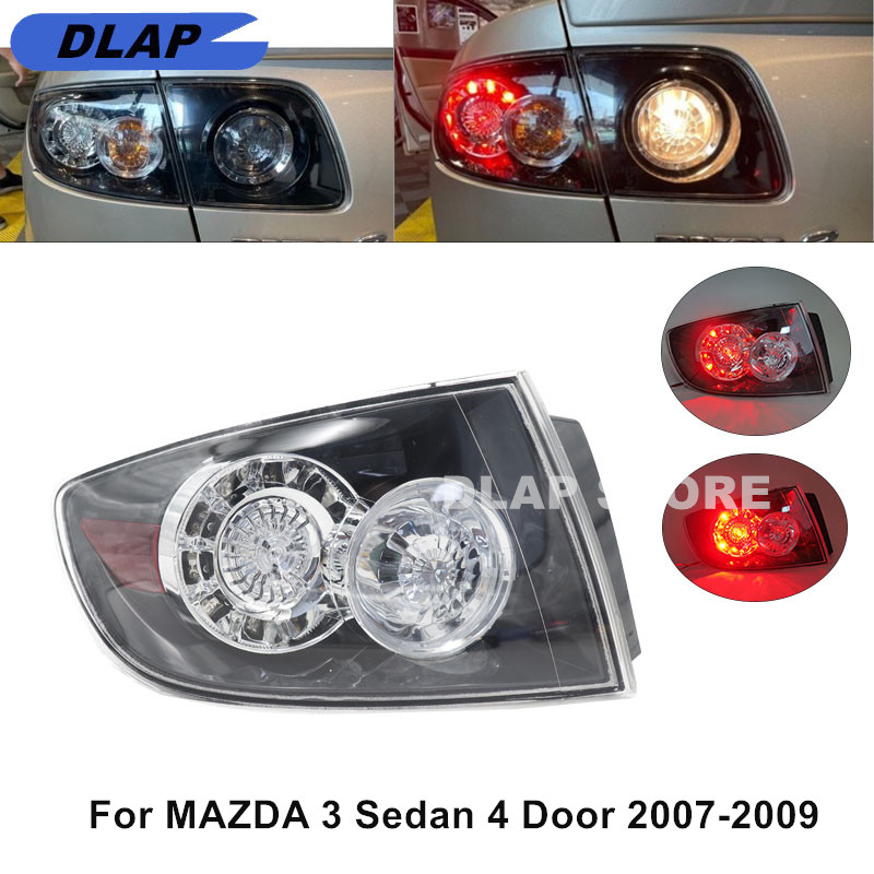 Car Lights For Mazda 3 Sedan 2007 2008 2009 4 Door LED outer Tail Lights Rear Bumper Brake Stop Tail Lamp