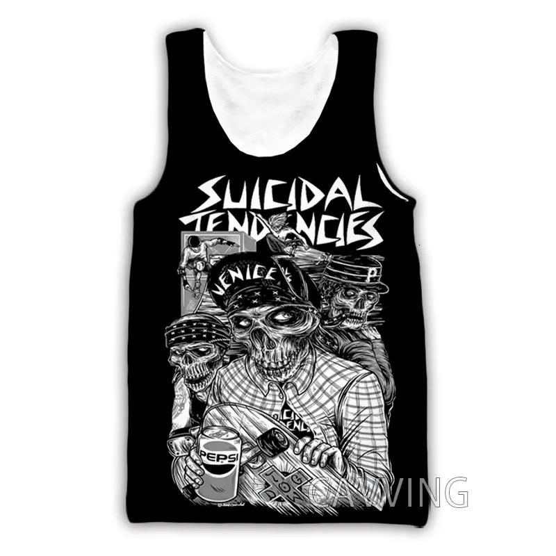 CAVVING 3D Printed Suicidal Tendencies BAND Tank Tops Harajuku Vest Summer Undershirt Shirts Streetwear for Menwomen 240626