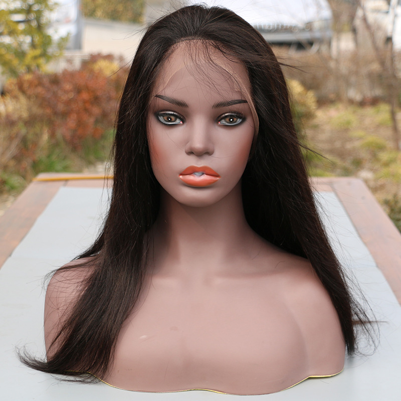 180 Density 360 Lace Frontal Straight Human Hair Wigs Brazilian 10-20 inch Synthetic Front Closure Wig For Women