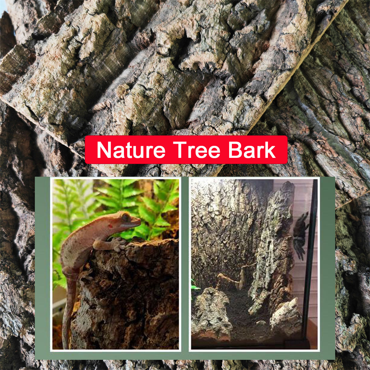 Natural Tree Bark aquarium background 3d fish tank decor Climber Reptile Lizard Cork champagne Drift Wood Fish Tank Driftwood