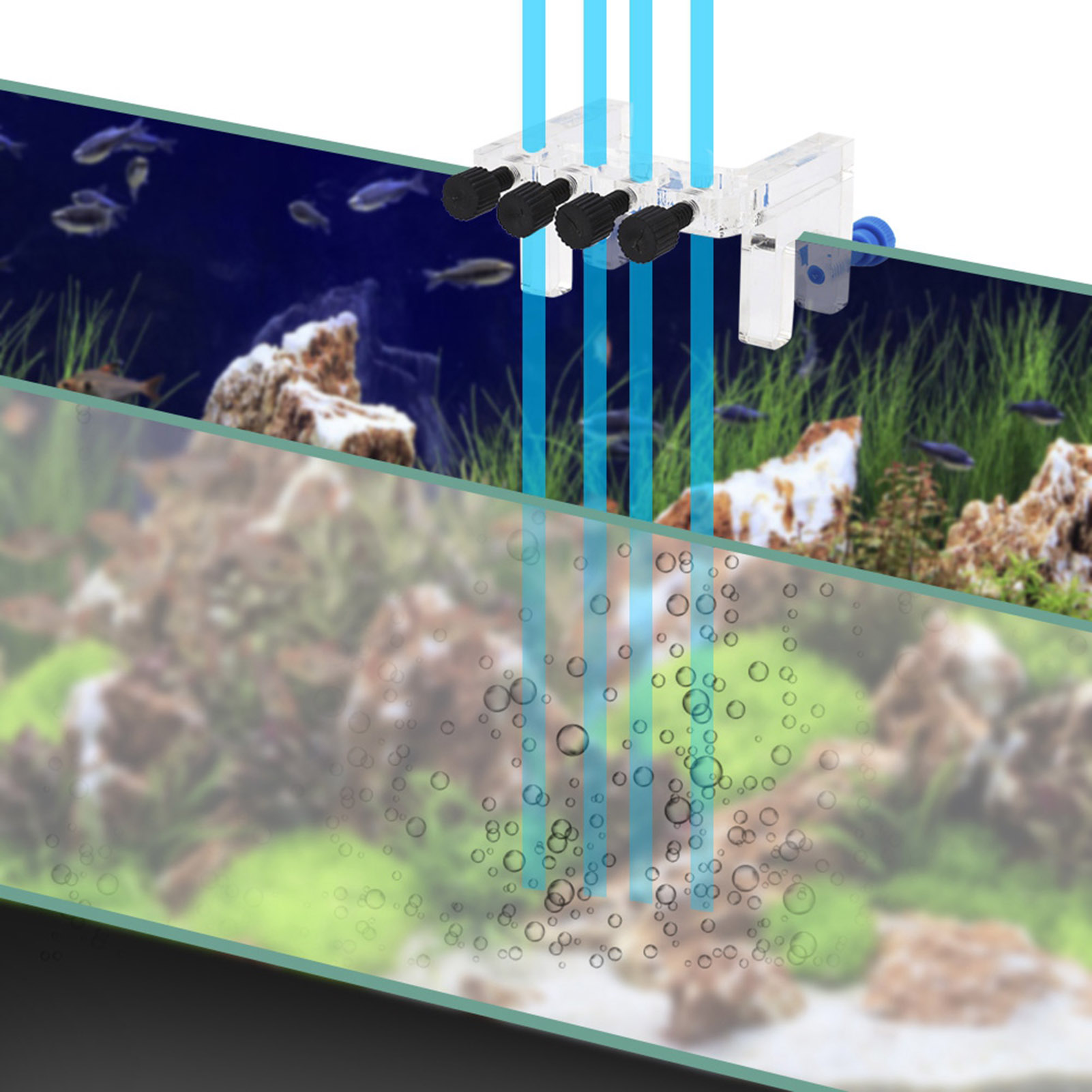 Acrylic Aquarium Soft Tube Fixture Holder For Holding Dosing Pump Soft Hose