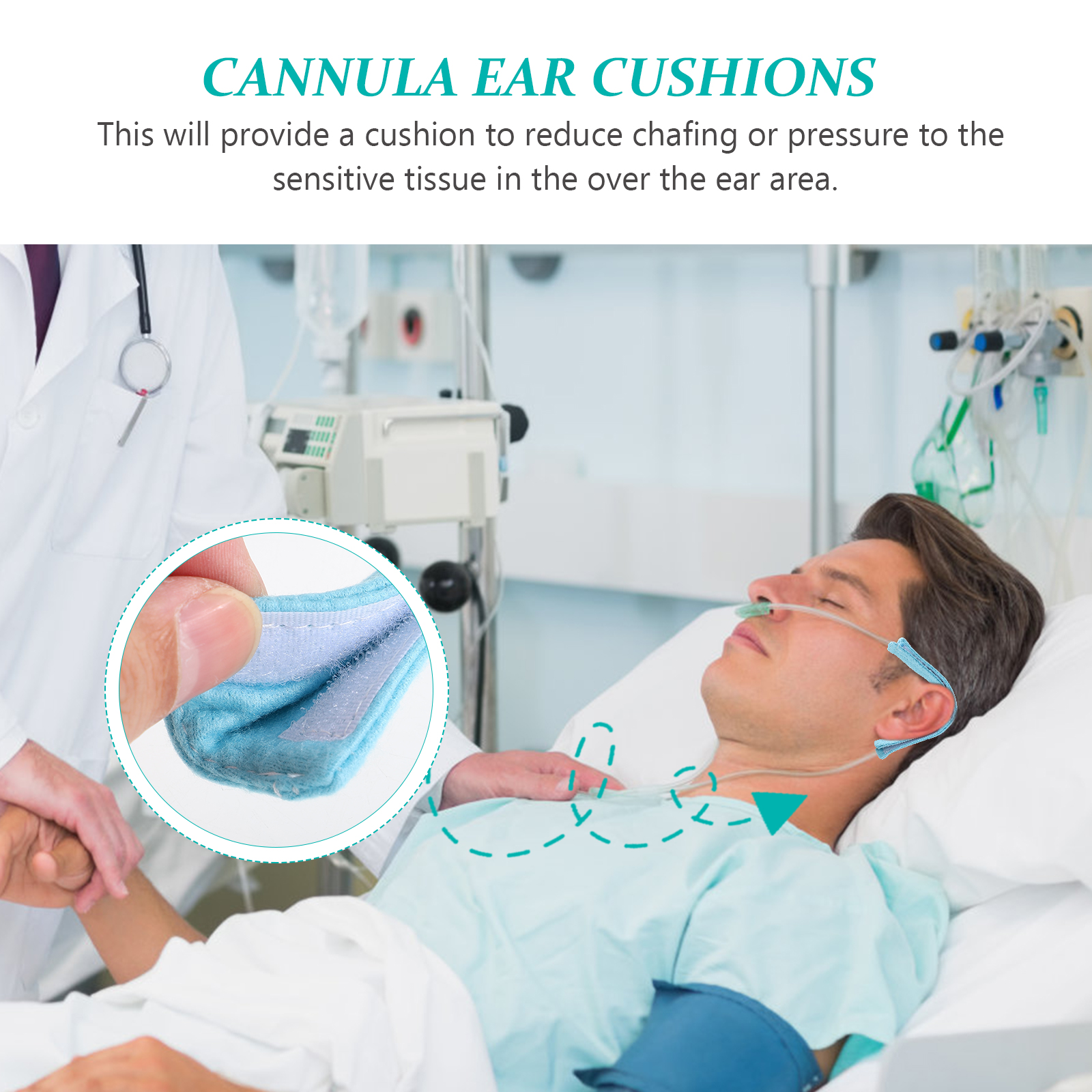 Cannula Ear Covers Ear Cushions for Oxygen Tubing Earloop Ear Protector Headgear Strap Cover Cannula Ear Support