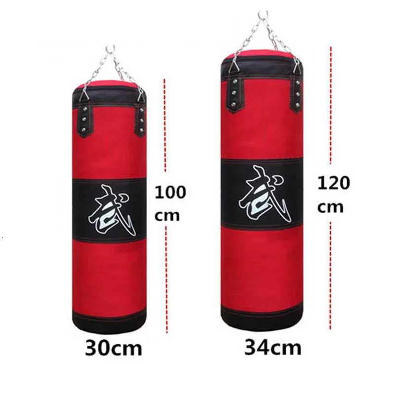 Punch Sandbag Durable Boxing Heavy Bag With Metal Chain Hook Carabiner Fitness Training Kick Fight Karate Taekwondo 240619