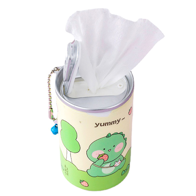 8.5*5cm Bucket Canned Wipes Canned Portable Kitchen Cart Clean Travel Makeup Remover Baby Wipes Skin Friendly Soft Cute Girl