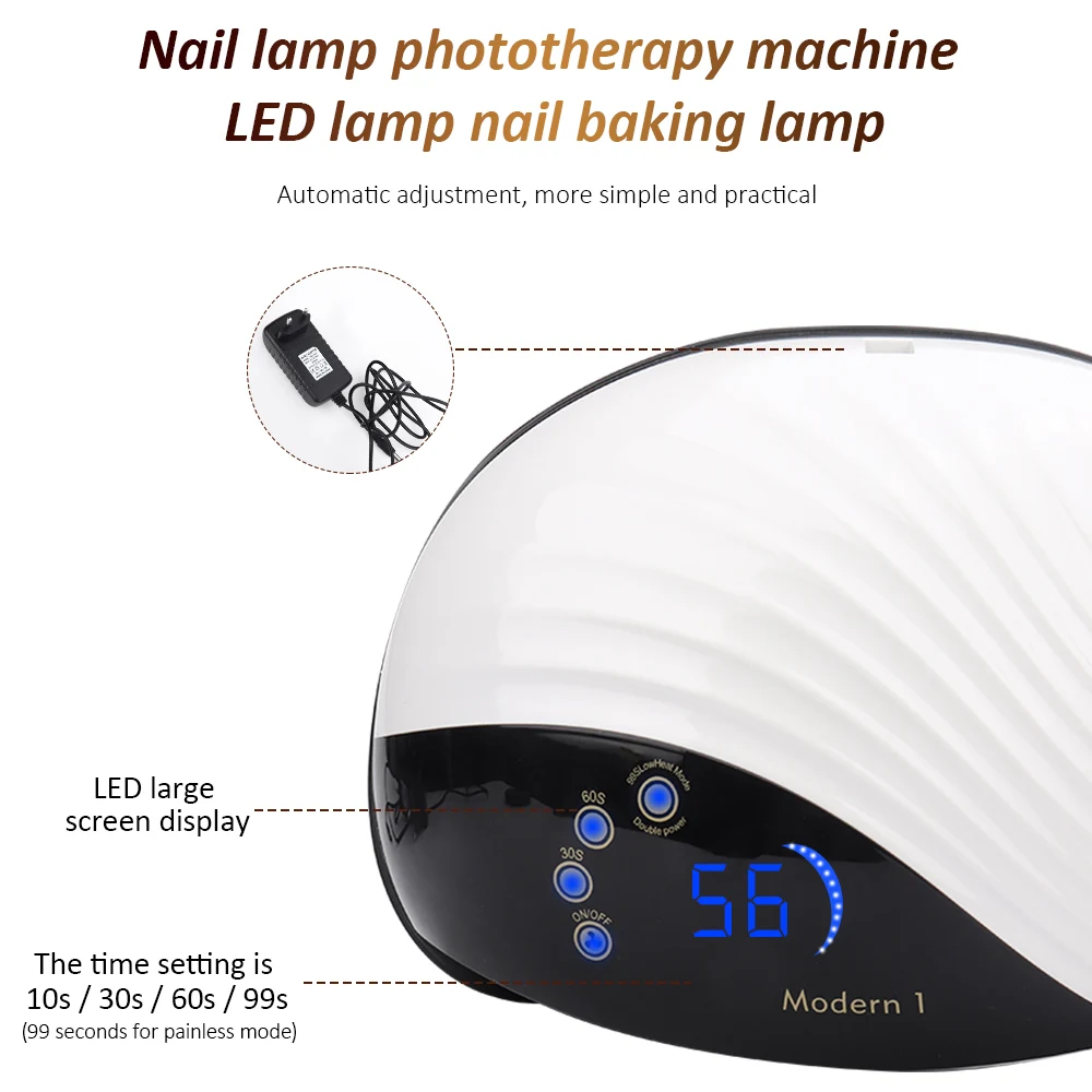 UV Gel Nail Lamp Led Nail Dryer Lcd Display Ice Lamps Curing Gel Polish Two Hands Lamp 42pcs Beads with Fan Nail Lamp Nails Tool