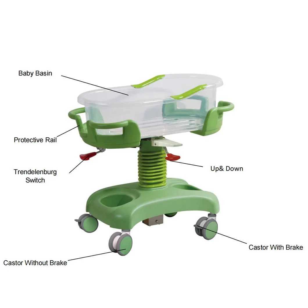 Baby Cribs Low Price Hospital Baby Cot Plastic Baby Crib Bassinet Height Adjustable Medical Baby Bed for Sale WX