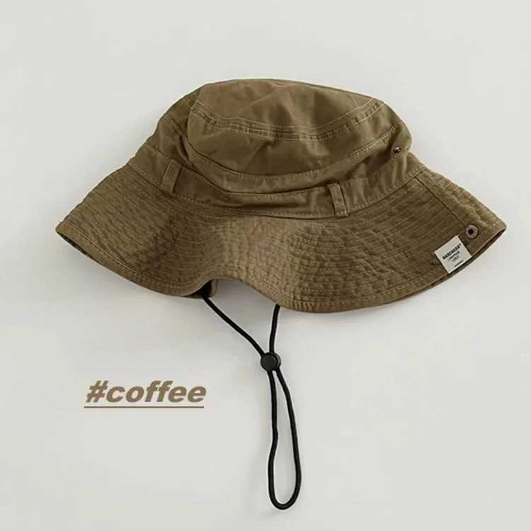 Wide Brim Hats Bucket Hats High Quality Retro Tooling Washed Cotton Old Sticker Bucket Hat Spring Summer Japanese Casual Versatile Sunshade Basin Hat