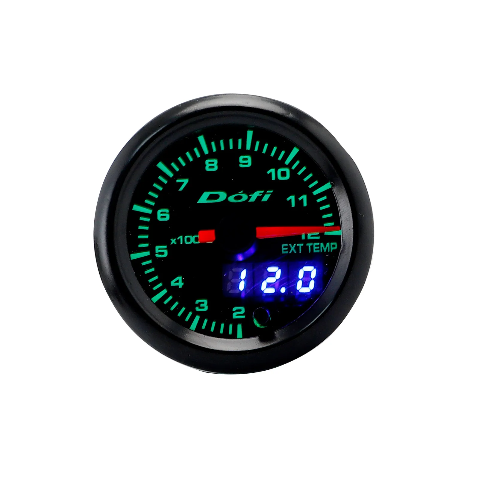 Dofi 7 Colors 52mm LED Digital Voltmeter Oil Pressure Turbo Boost Oil Temp Water Temp Tachometer Air Fuel Ratio EGT Car Gauge