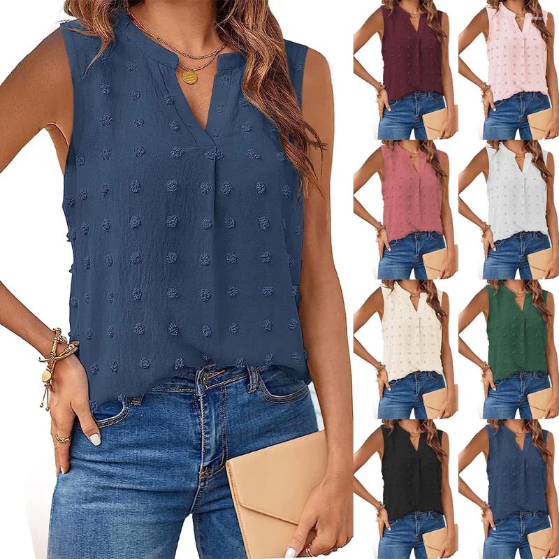 Women's Tan Womens Tops Summer Tank Top For Women Sleeveless Shirts 2024 Spring Corset V Neck Dr Casual Tshirts