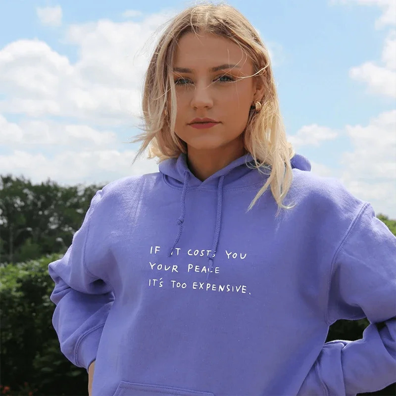 Happens Hoodie Women Hoody Sweatshirts Pullovers Quote Unisex Pure Aesthetic Cotton Top Jumper Hoodies 240627