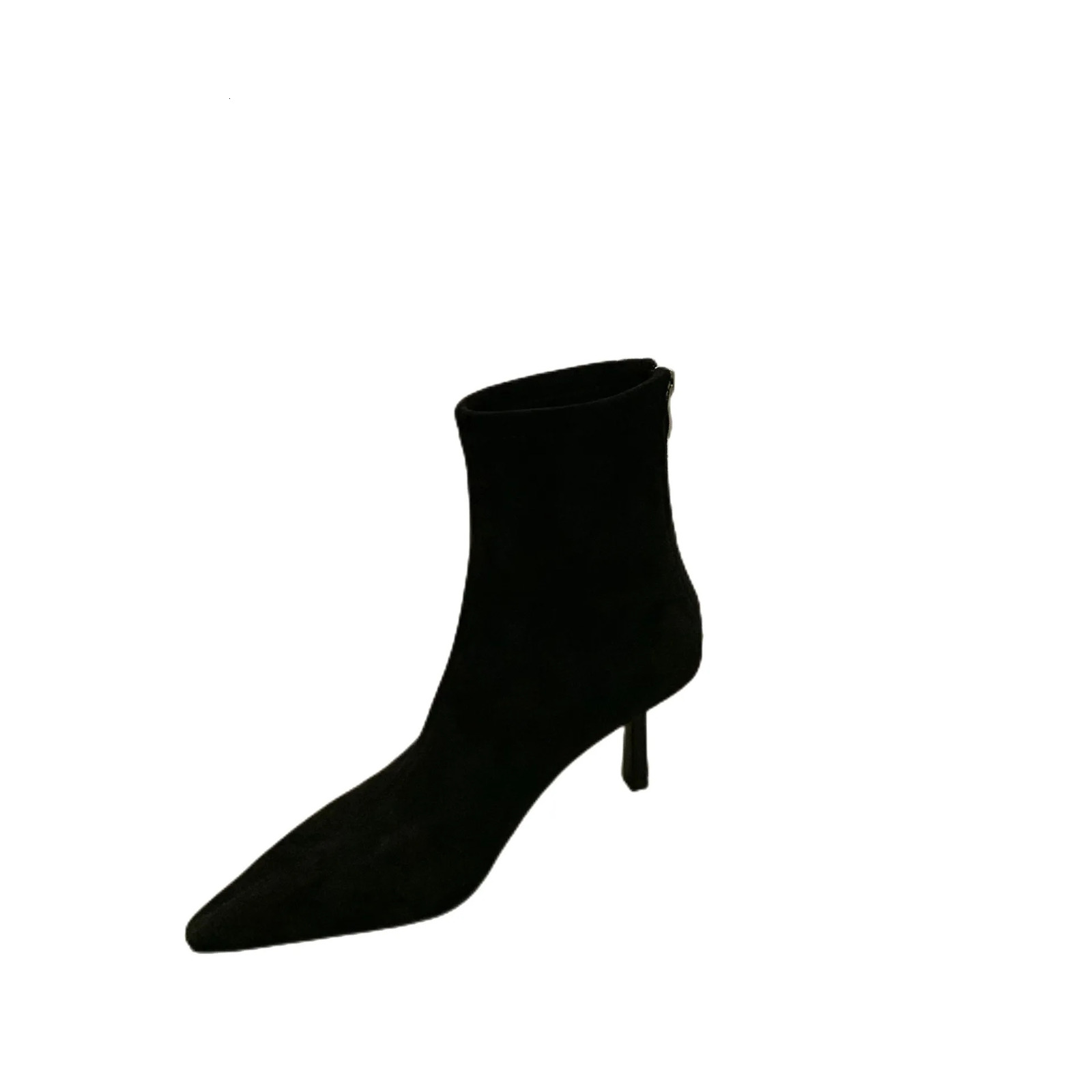 Winter womens boots mid-heel suede ankle boots Womens shoes with velvet pointed ankle boots fashion boot high heel shoes 240629