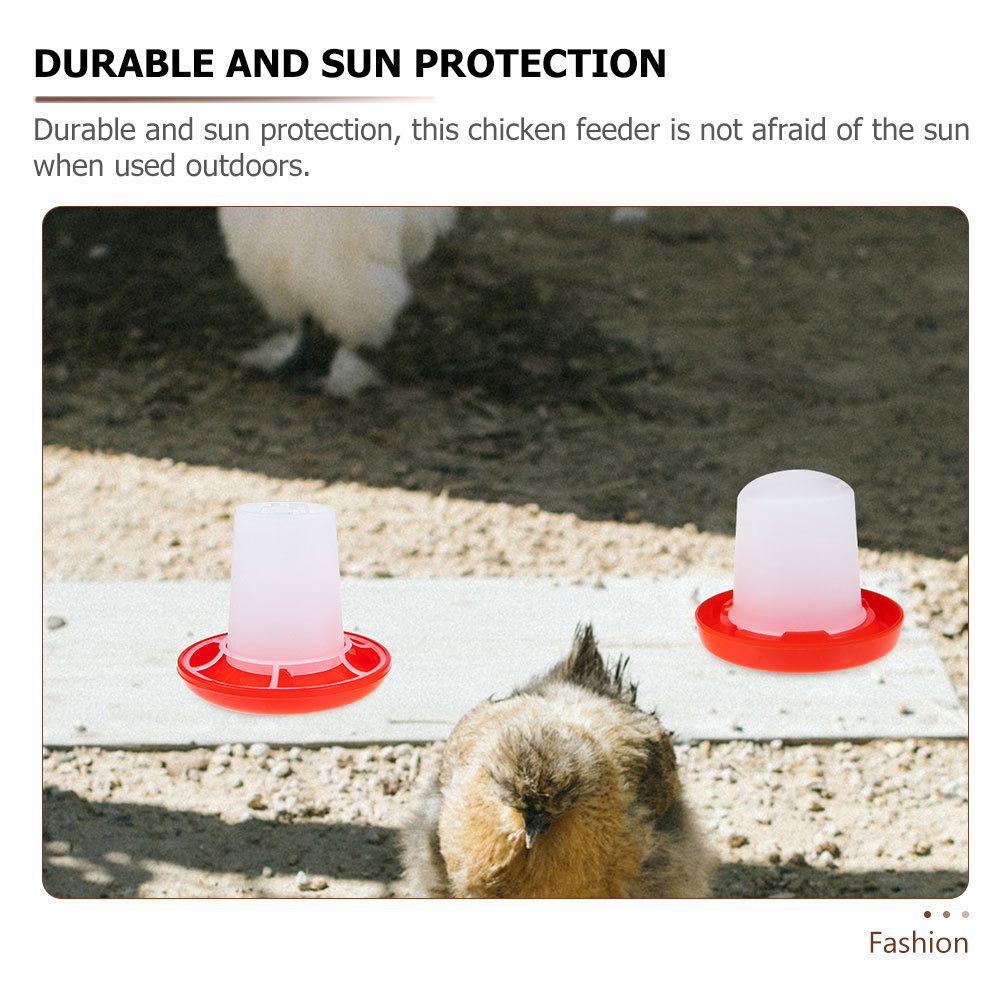 Chicken Drinking Bucket Poultry Water Trough Coop and Feed Bowls Duck Food Feeder Containers Cups Dispenser Accessories