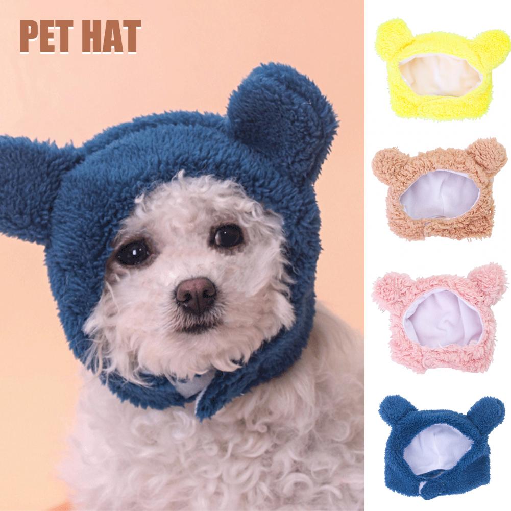 Pet Cartoon Hat Stylish Polar Fleece Cat Headwear Cat Headwear Pet Dog Winter Warm Hat Decor Pet Accessories